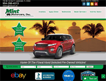 Tablet Screenshot of mintmotorcarsinc.com